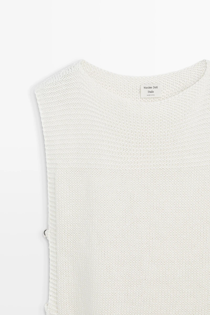 Fringe detail knit top - STUDIO