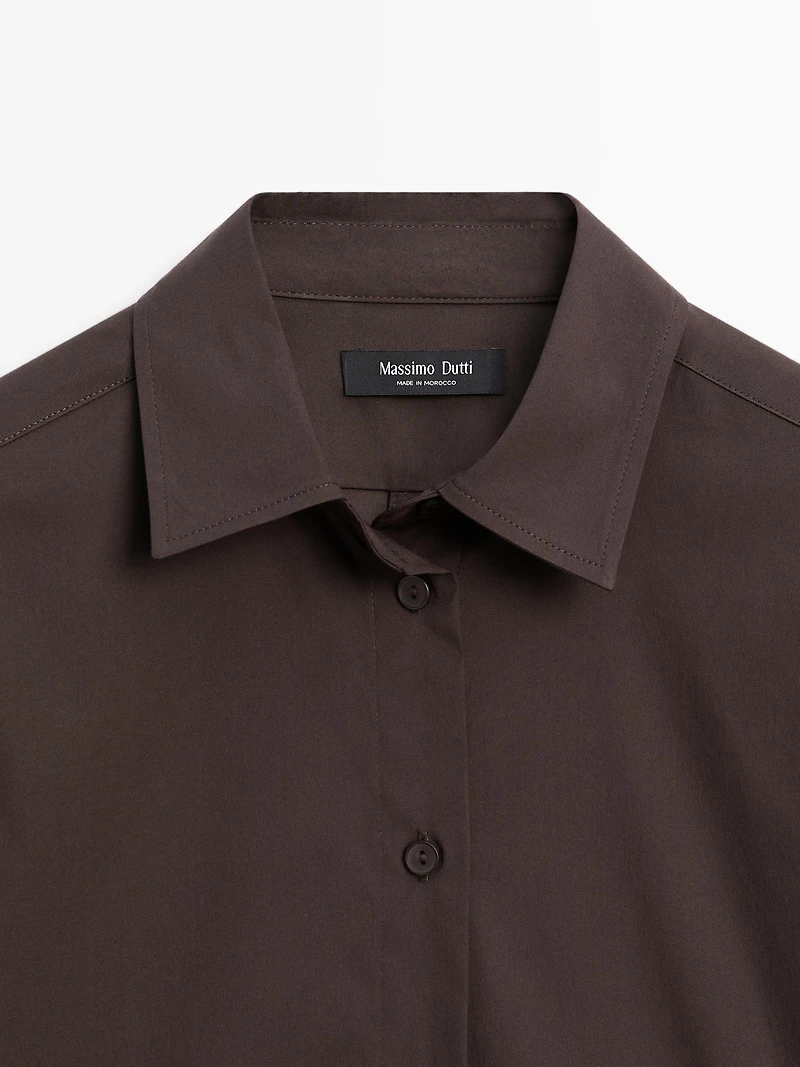 Cotton blend stretch shirt
