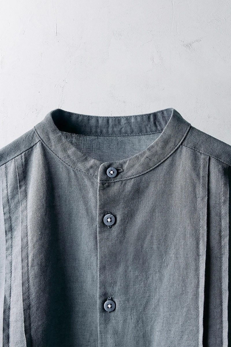 2-5 YEARS/ LIMITED EDITION LINEN PLEATED SHIRT