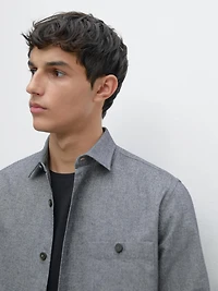 Surchemise chinée avec poche