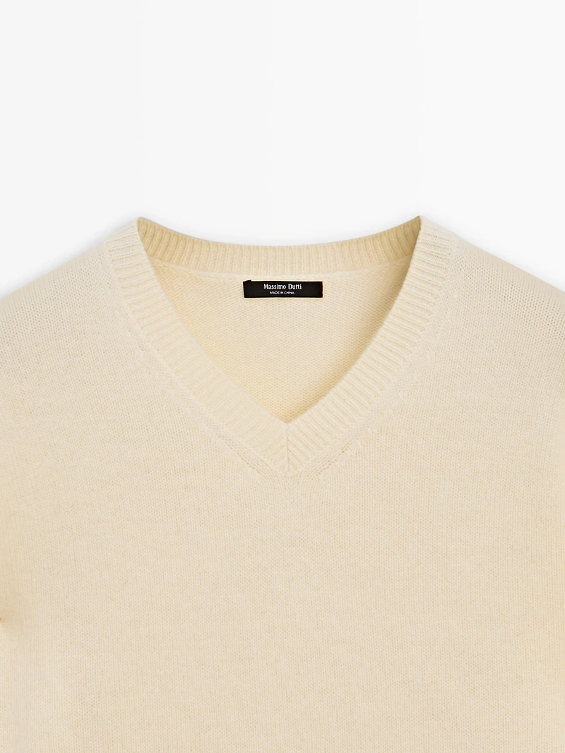 Pull en maille oversize à col V