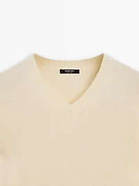 Pull en maille oversize à col V