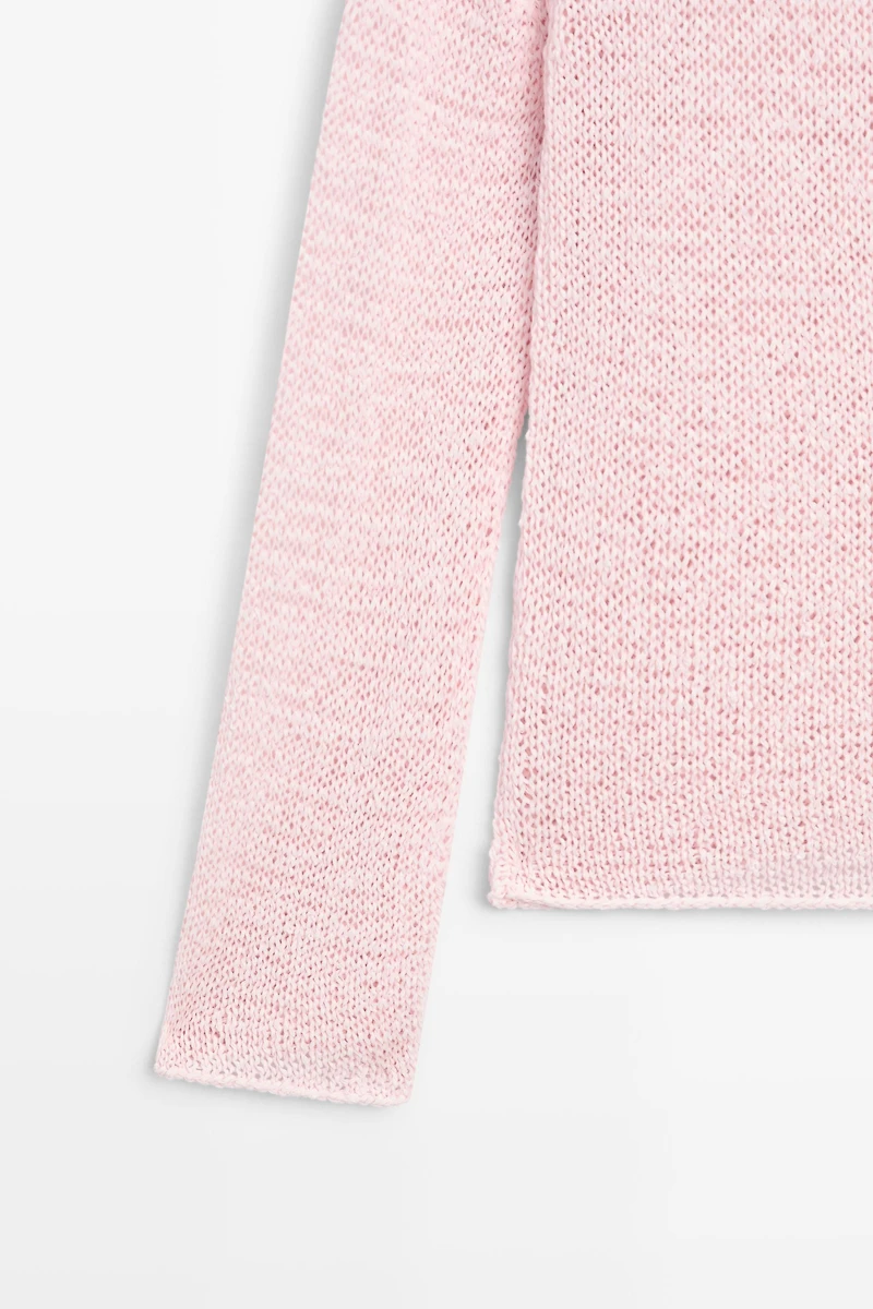 Pull en maille à col bateau