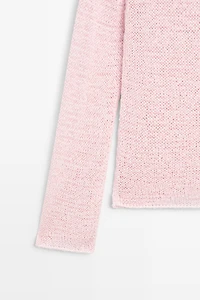 Pull en maille à col bateau