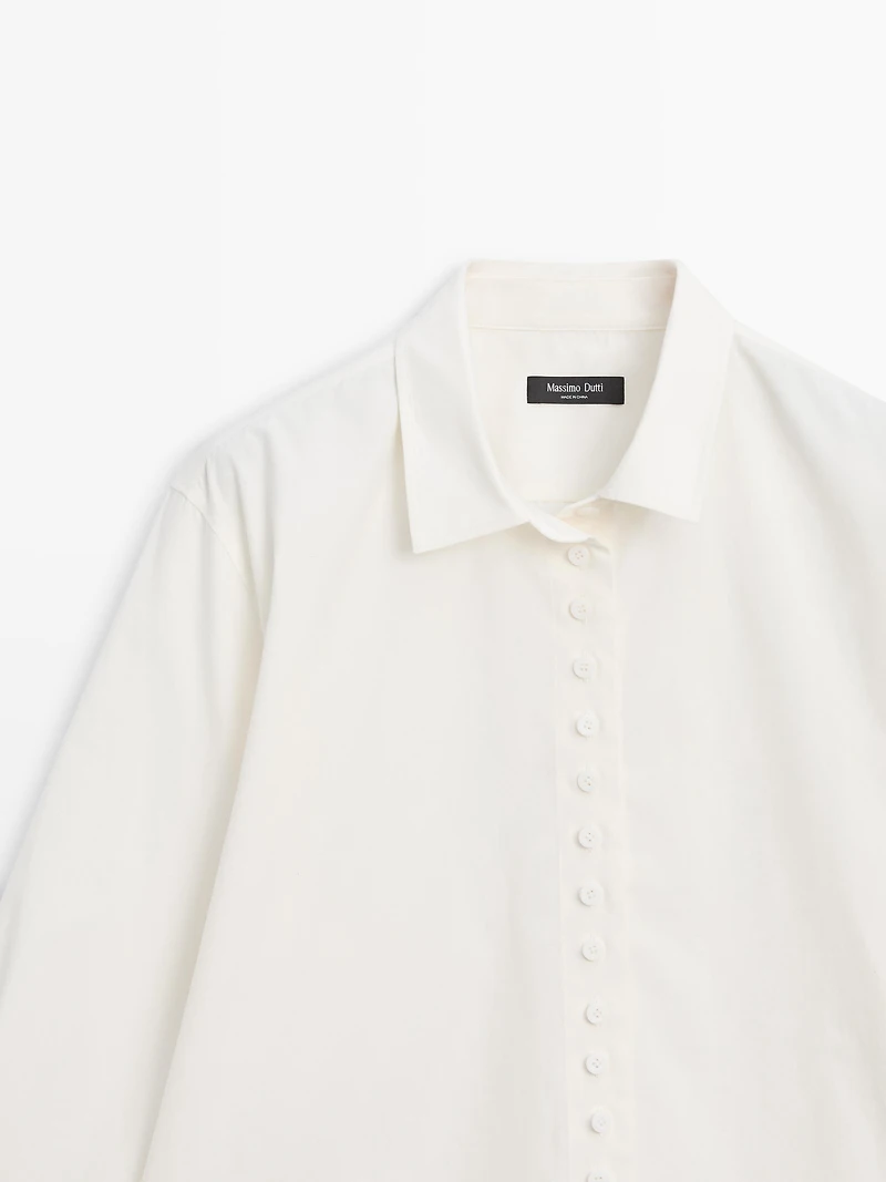 Chemisier boutons fantaisie 100 % coton