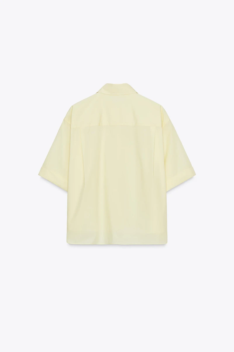 CHEMISE EN POPELINE À POCHE