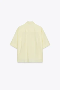 CHEMISE EN POPELINE À POCHE