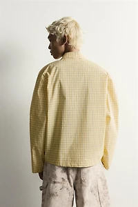 RELAXED FIT CHECKERED PRINTED SHIRT