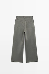 Pantalon large en jean coton