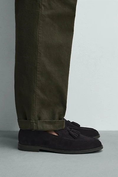 LEATHER TASSEL LOAFERS