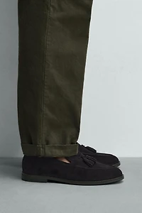 LEATHER TASSEL LOAFERS
