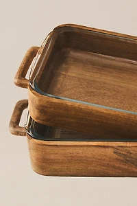 GLASS OVEN DISH WITH HANDLE