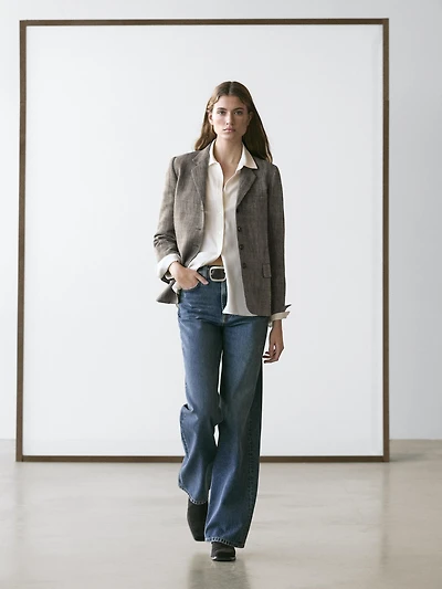 Blazer chiné en laine