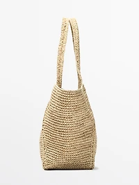 Tote bag moyen format 100 % raphia