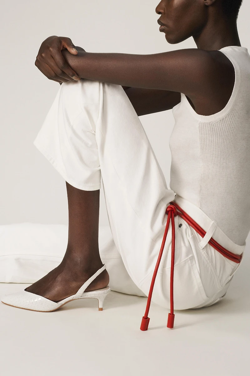 LEATHER KITTEN HEEL SHOES - THE ITEM ZARA WOMAN
