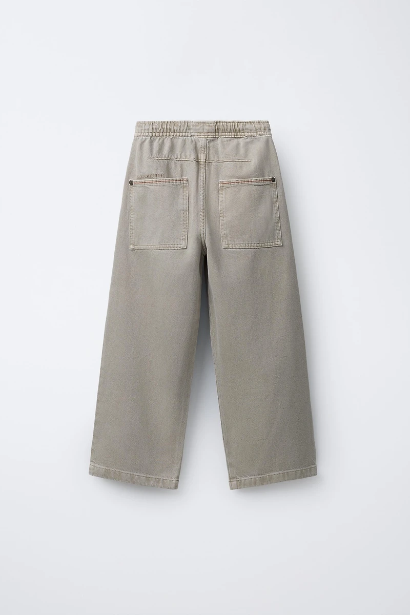 PANTALON BAGGY EN SERGÉ
