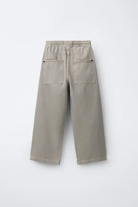 PANTALON BAGGY EN SERGÉ
