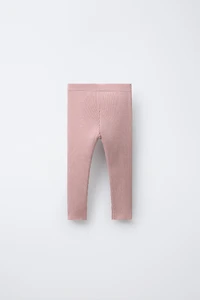 RIBBED KNIT LEGGINGS