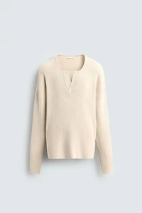 RELAXED FIT TEXTURED SWEATER