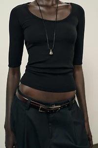 RIB RAGLAN T-SHIRT