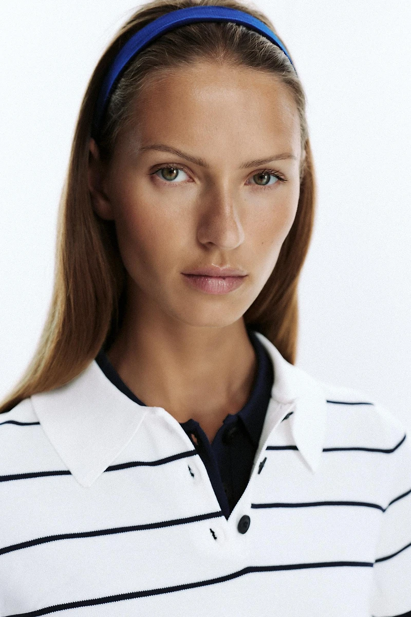 POLO EN MAILLE À MANCHES COURTES