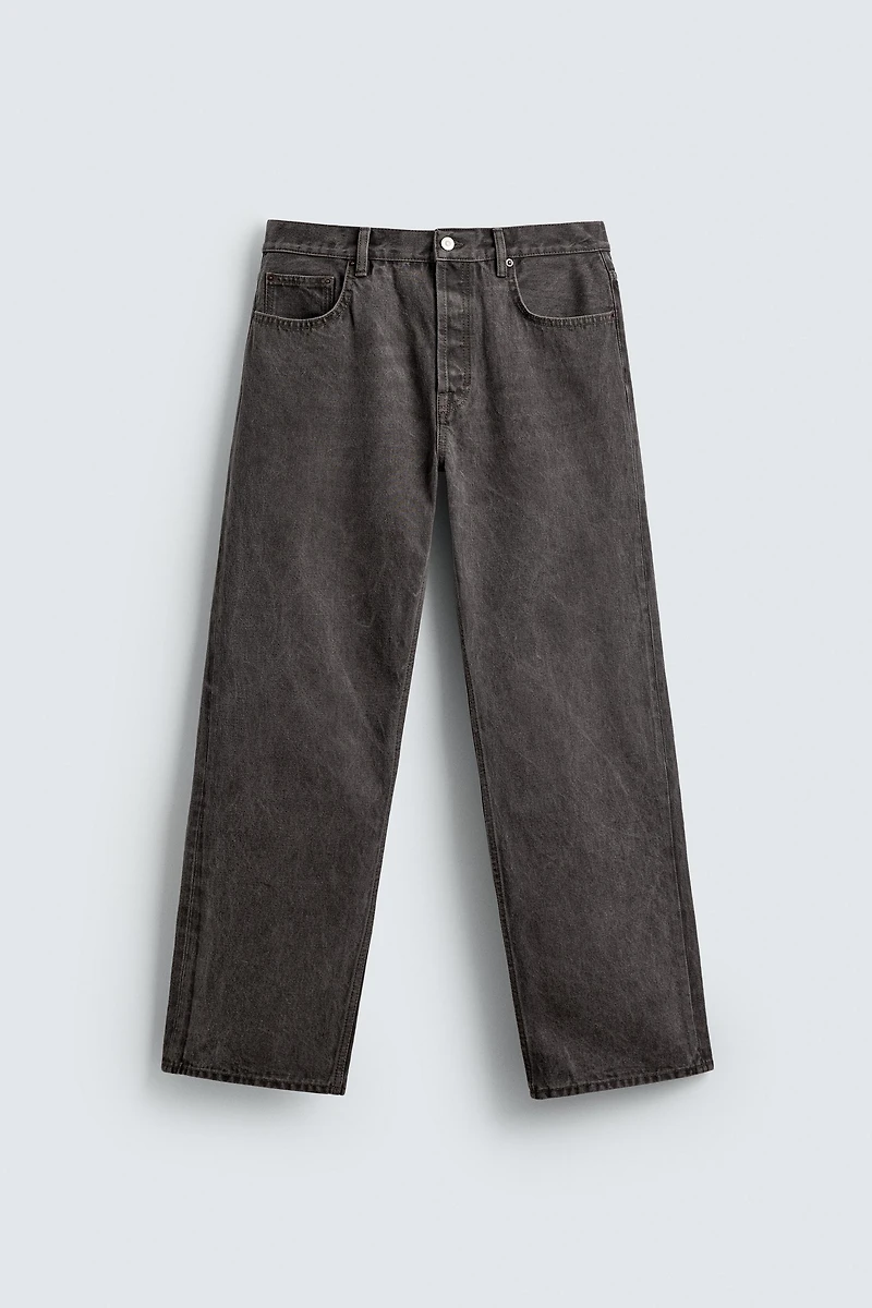 WASHED STRAIGHT FIT JEANS
