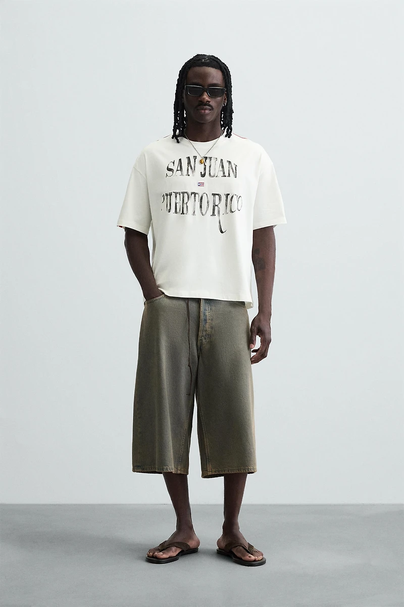 FLAG EMBROIDERED T-SHIRT