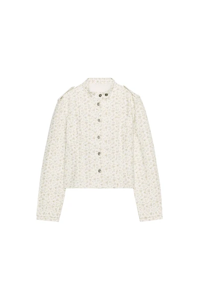 TRF FLORAL PRINT DENIM JACKET