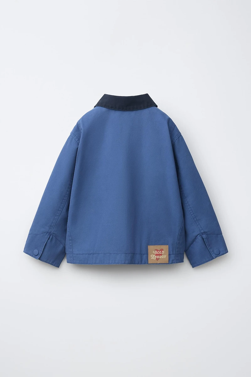 CONTRAST COLLAR JACKET