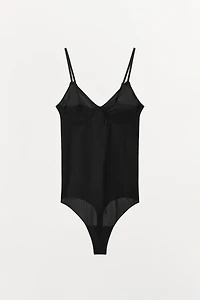 STRAPPY STOCKING BODSUIT WITH POLYAMIDE