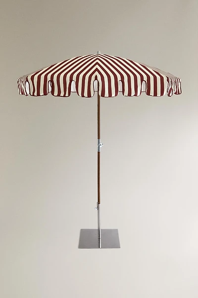 ASH WOOD UMBRELLA WITH CONTRAST PIPING (Ø 200 CM)