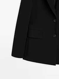Blazer en crêpe deux boutons
