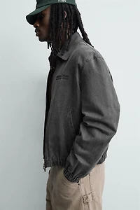 BLOUSON EFFET DAIM DÉLAVÉ