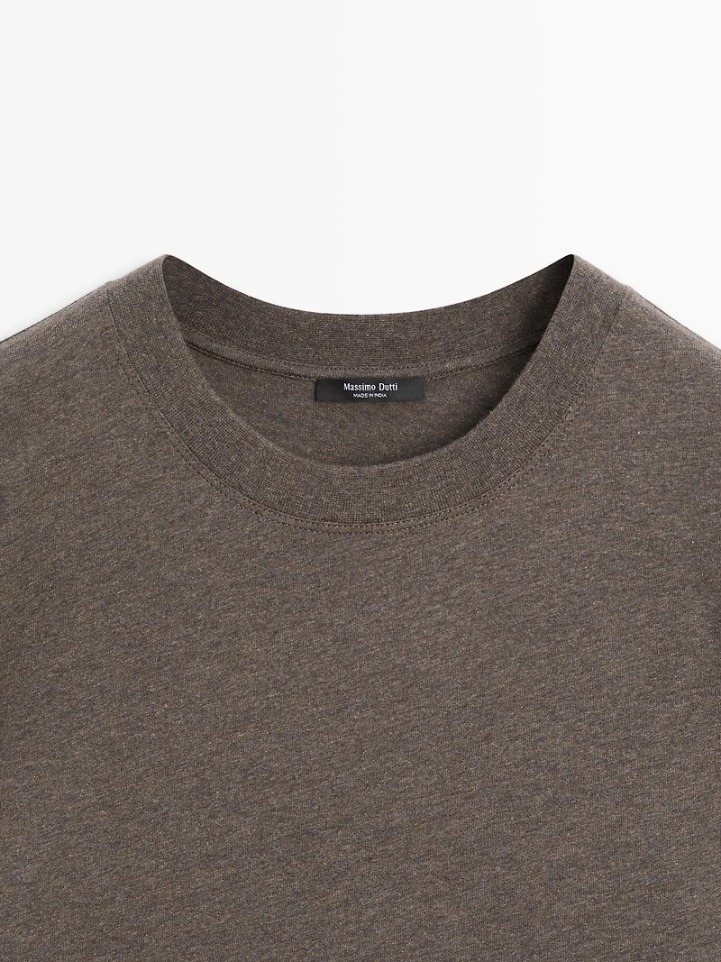 T-shirt chiné à manches courtes