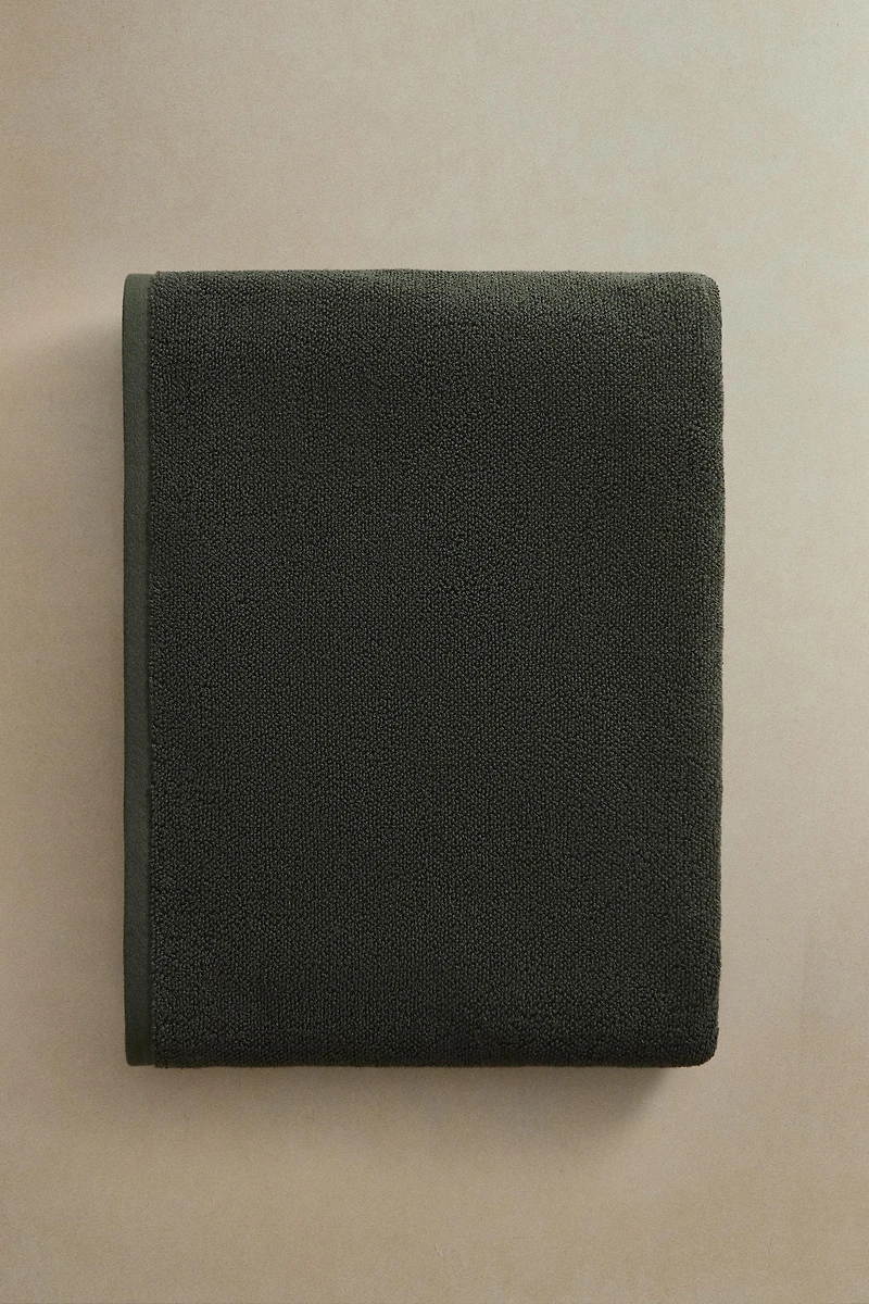 RICE STITCH COTTON BATH TOWEL