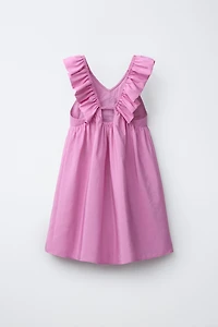 TAFFETA RUFFLE DRESS