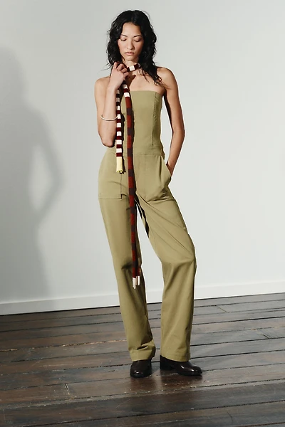 STRAPLESS FULL-LENGTH JUMPSUIT