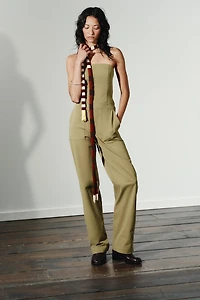 STRAPLESS FULL-LENGTH JUMPSUIT