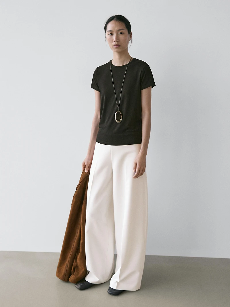 Lyocell blend short sleeve T-shirt