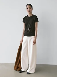 Lyocell blend short sleeve T-shirt