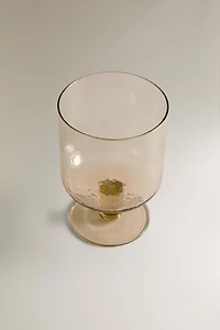 VERRE À PIED VERRE RECYCLABLE MARTELÉ