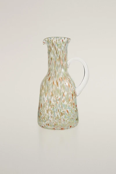 MULTICOLOR GLASS PITCHER
