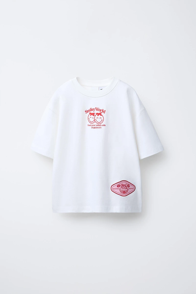 SMILEYWORLD ® PRINT AND PATCH T-SHIRT