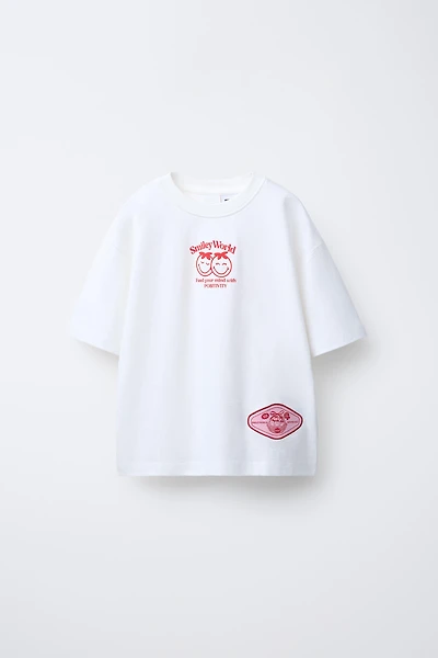SMILEYWORLD ® PRINT AND PATCH T-SHIRT