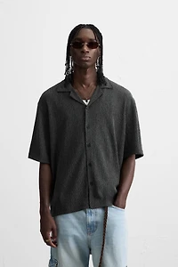 WRINKLED EFFECT TEXTURED SHIRT