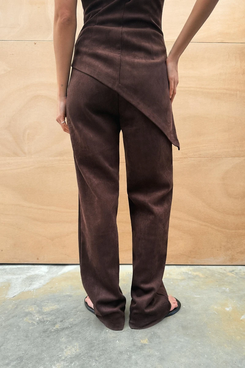 FAUX SUEDE PANTS