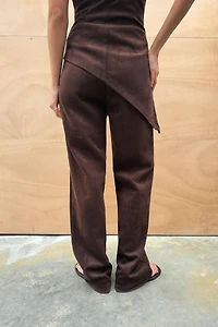 FAUX SUEDE PANTS