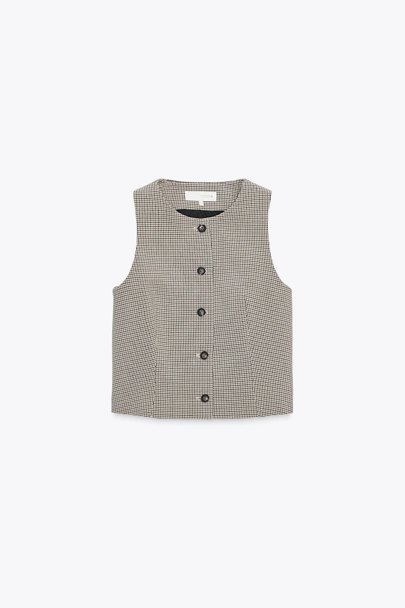 GILET À CARREAUX