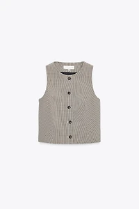 GILET À CARREAUX
