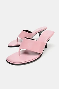 LIMITED EDITION LEATHER HEELED SANDALS